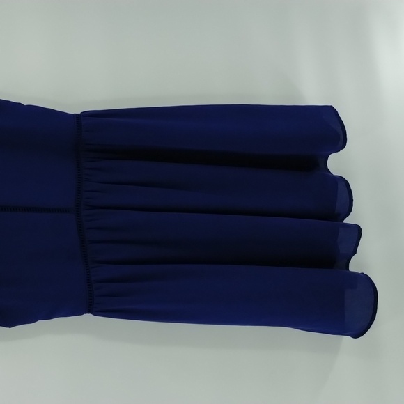 Everly navy blue spaghetti strap zip up mini dress size medium lined - Picture 3 of 6